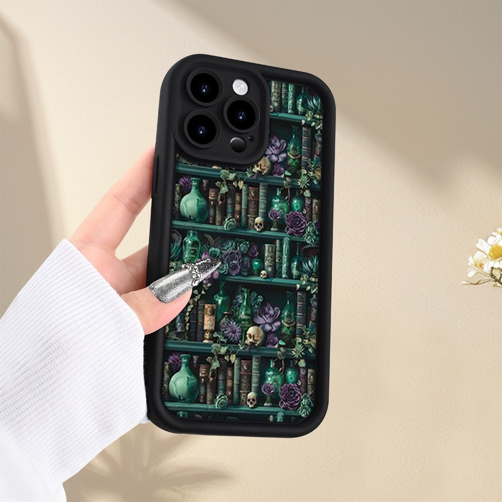 16 15 14 13 12 11 Bookshelf All-inclusive Lens Drop-resistant Phone Case
