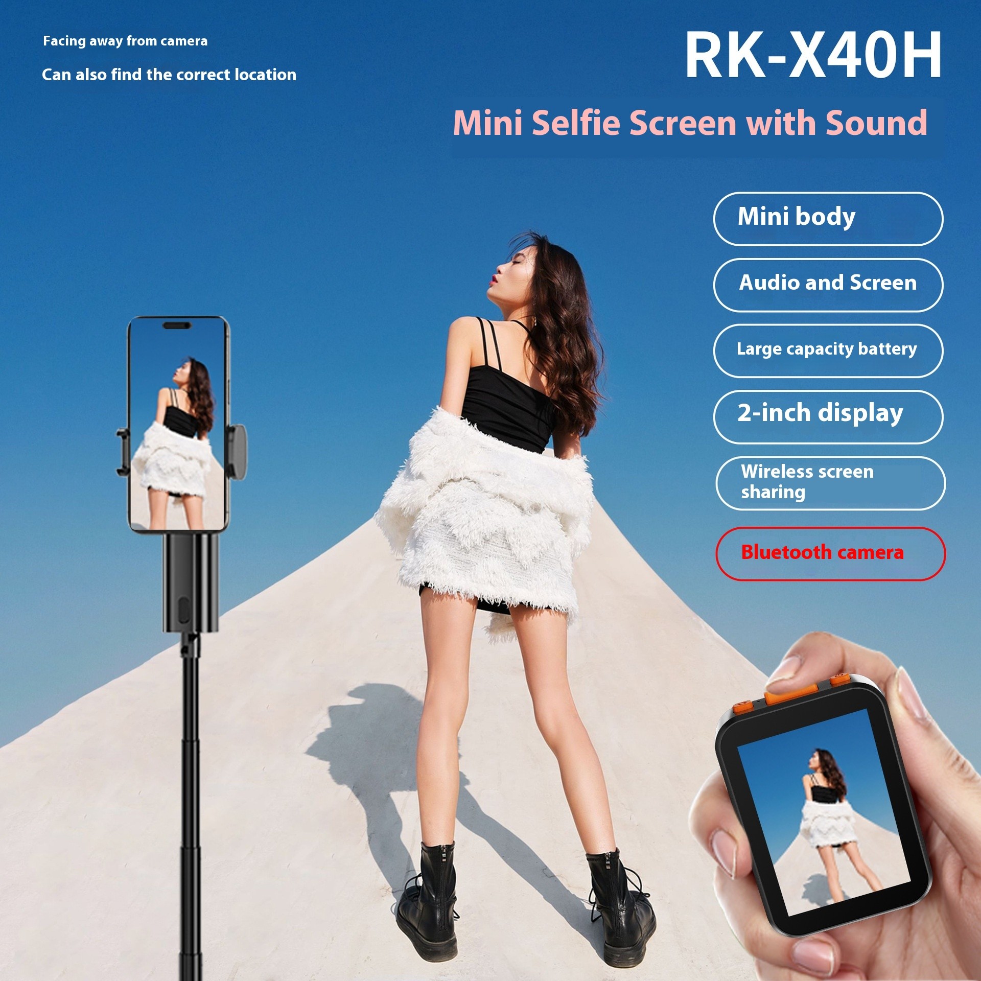 Screen Projection Remote Photo Bluetooth Selfie Stick