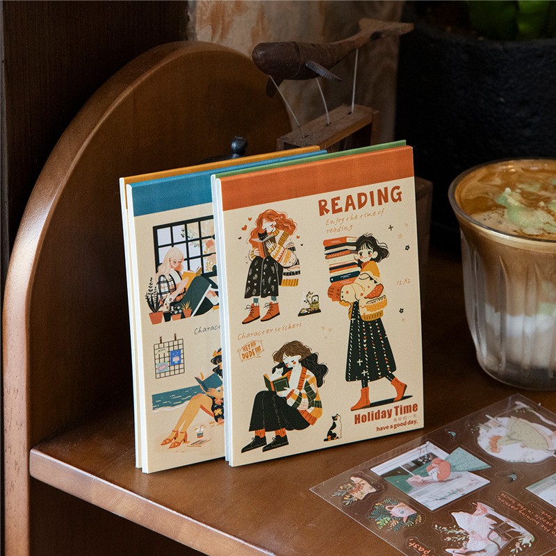 Beautiful Day Double Material Character Landscape Sticker Book