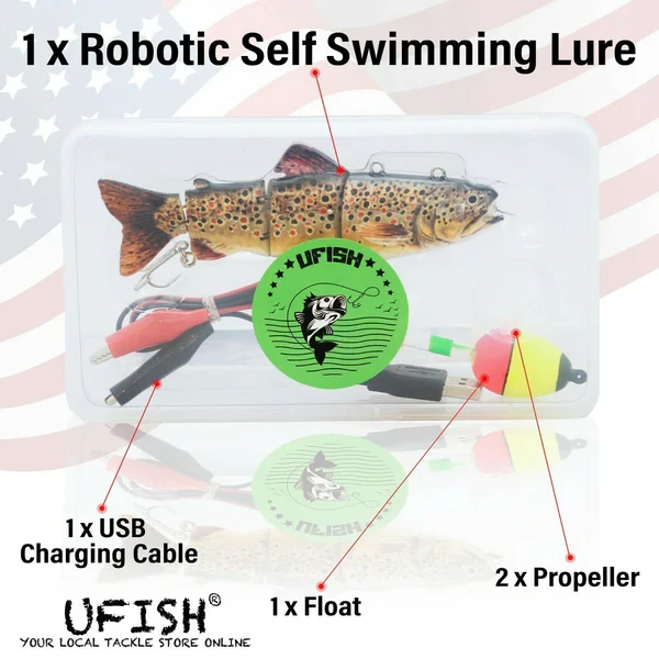 UFISH Electric Live Bait Robotic Fishing Lure 5.25"