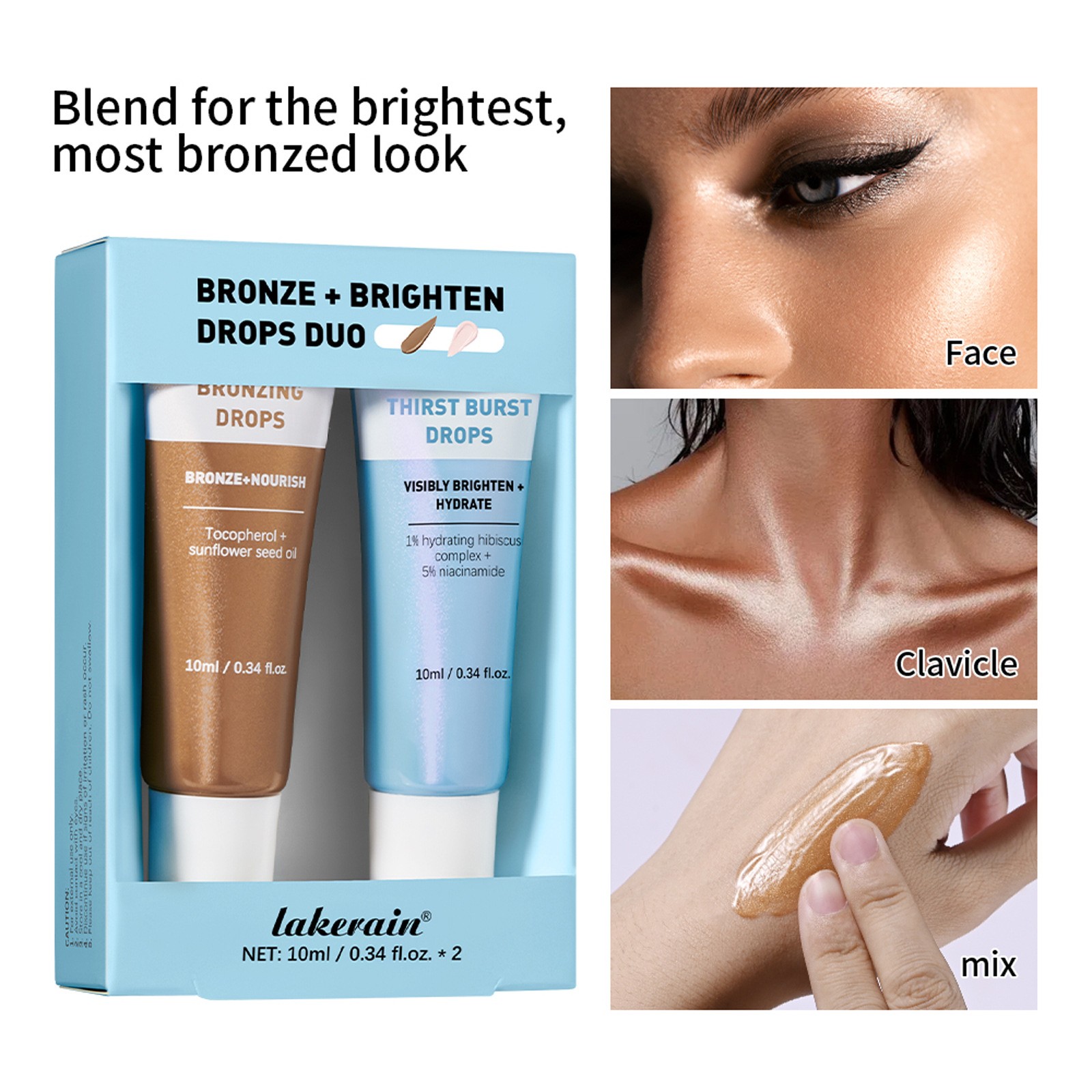 Brightening Nourishing Moisturizing Bronze Sun Tanning Set