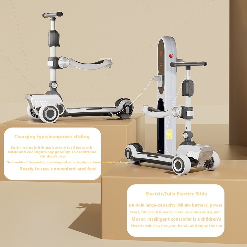 Rechargeable And Foldable Children's Scooter
