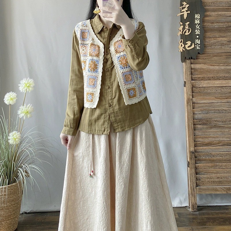 Ethnic Style Retro Loose Short Vest