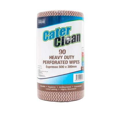 Wipes Heavy Duty Perforated Brown 500x300mm 90 Piece