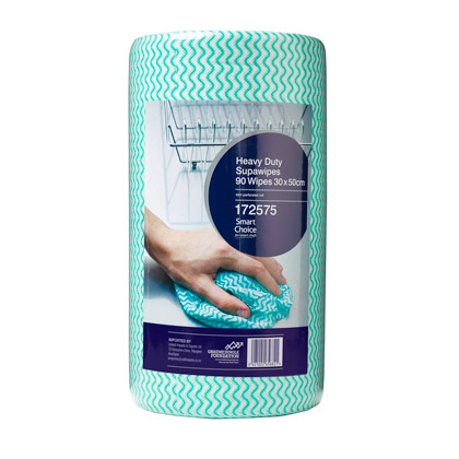 Wipes Roll Supa Heavy Duty Green 30x50cm 90 Piece