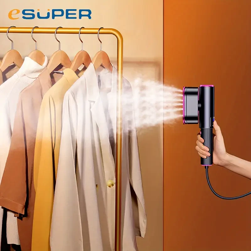 ESUPER 2-in-1 LED Rotating Garment Steamer