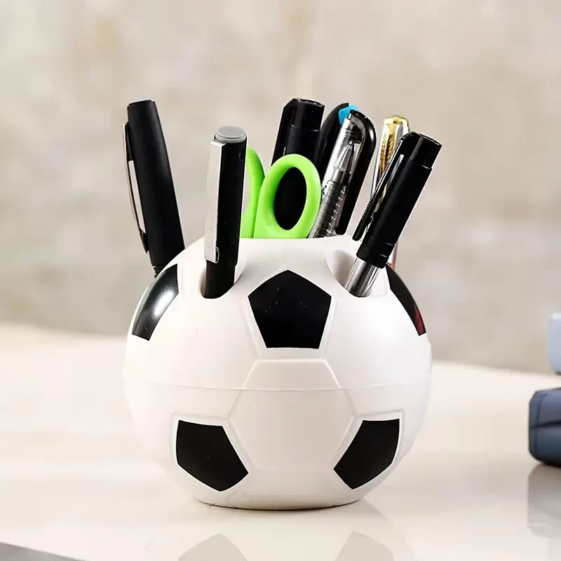 Football-Shaped Plastic Pen Holder