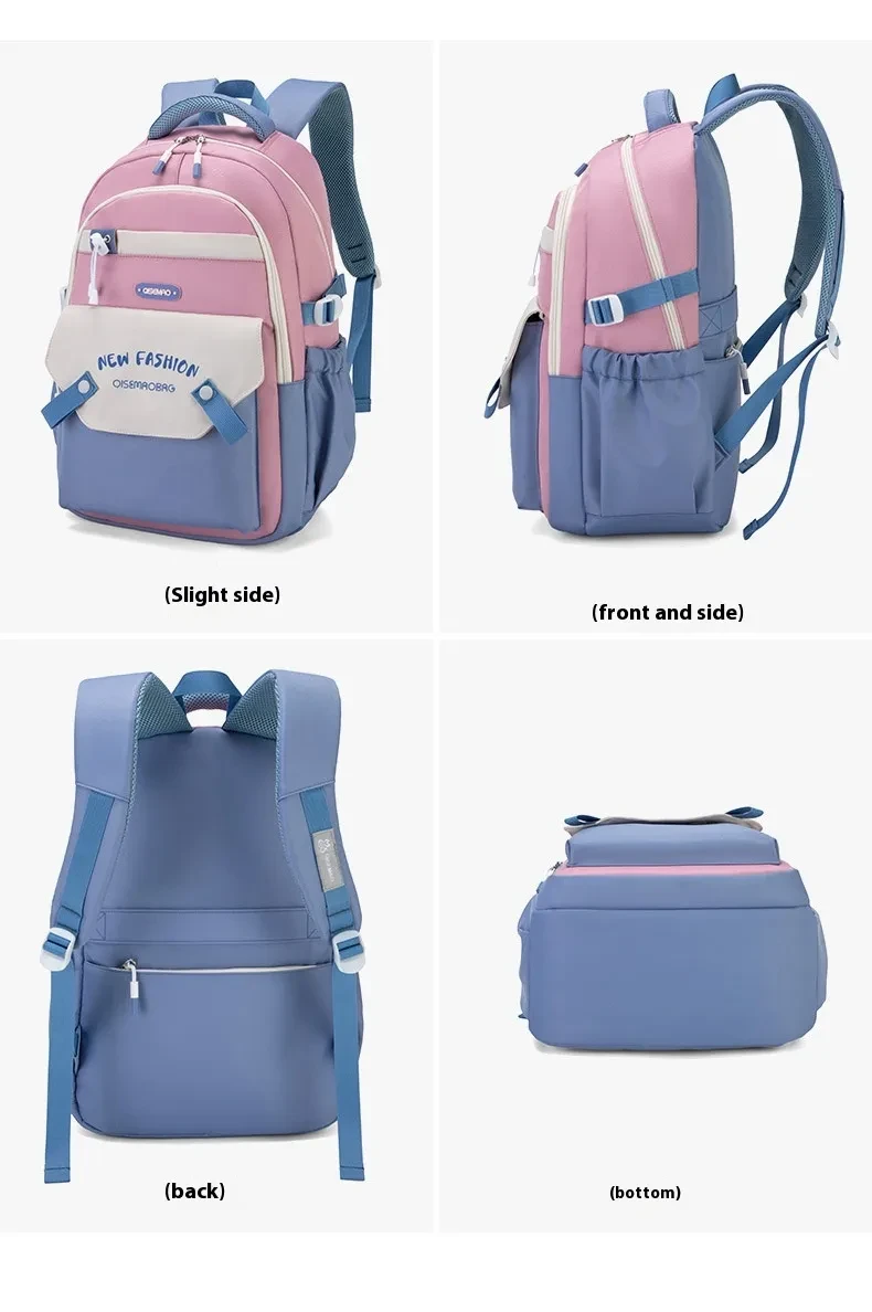 New Student Schoolbag Colorful Contrast Color Schoolbag