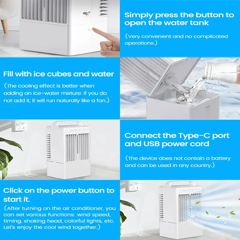 Portable Air Conditioner with Oscillating Fan