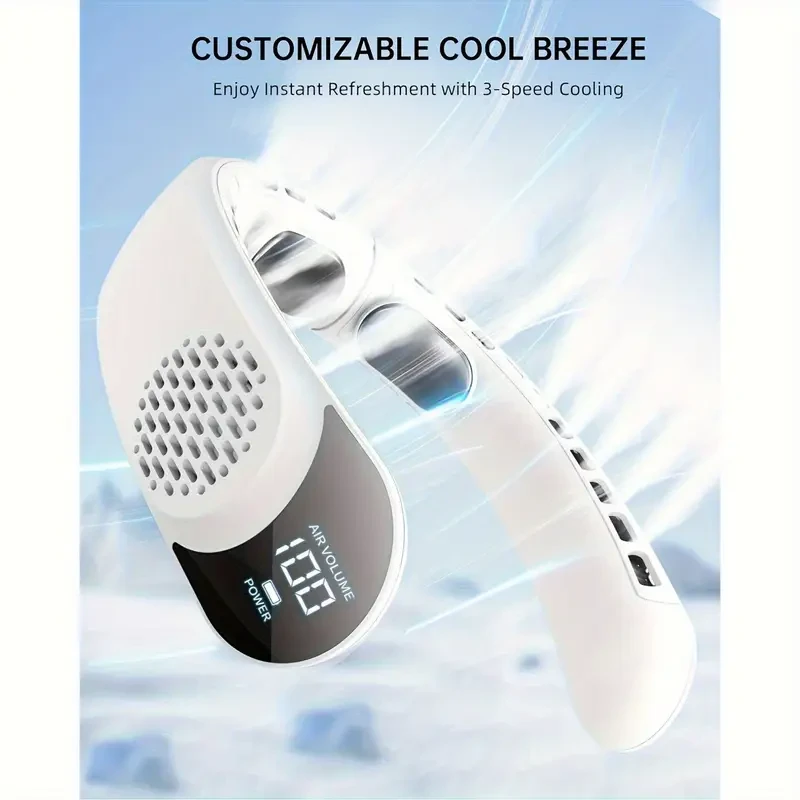 4 Turbo Engine USB Rechargeable Neck Fan