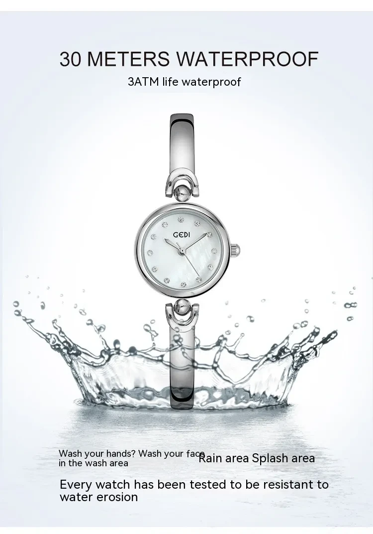 Simple Design Small Exquisite Round Dial Bangle Watch Quartz Watch