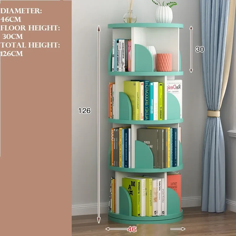 White Revolving Bookcase