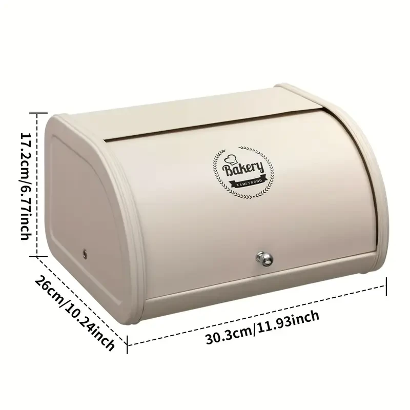 SANDREAM Metal Flip Storage Box  Compact Flip-Top Organizer