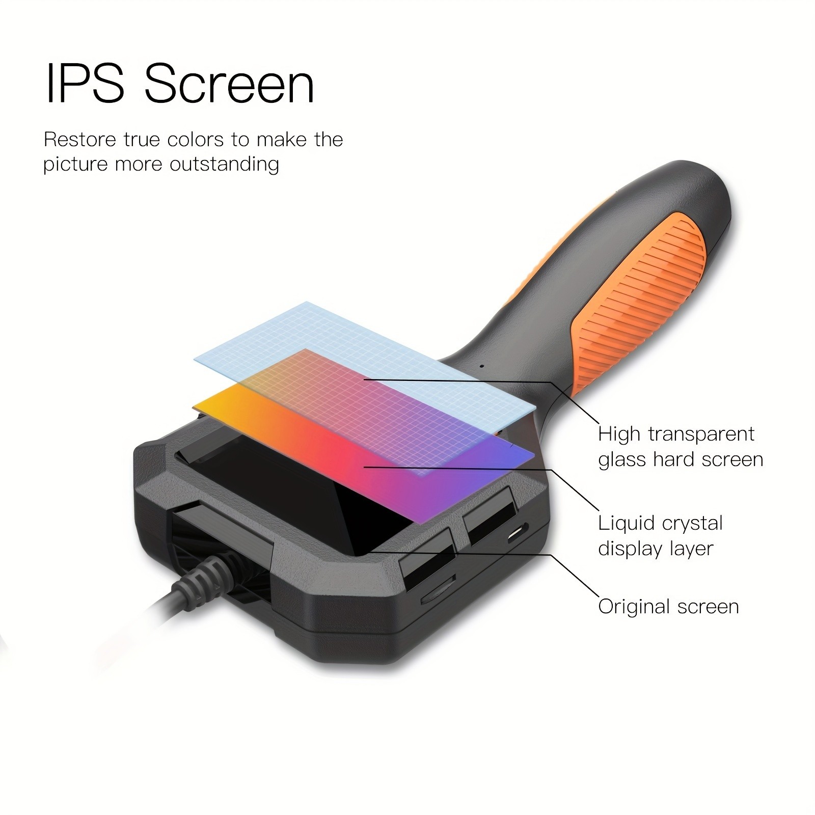 1080p Inspection Camera with Waterproof Flexible Probe and 2.8" IPS Screen - Perfect Tool for Home, Pipe, and Automotive Inspections