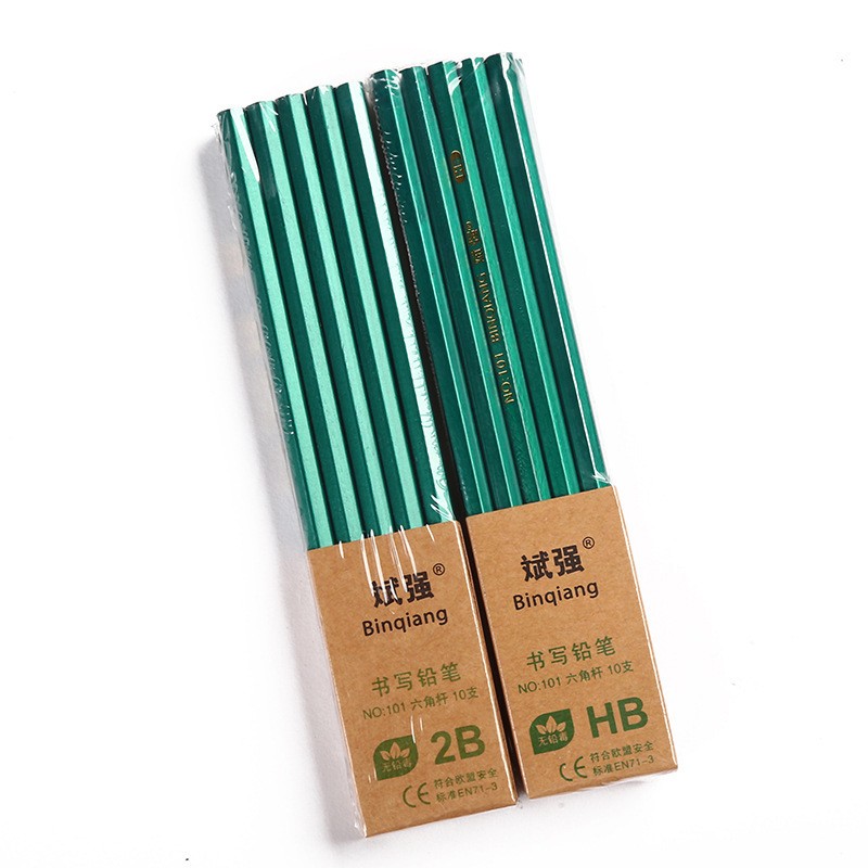 Green Rod Pencil 2B Sketch HB Painting Student Stationery