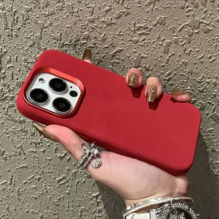 Leather Anti Drop Flannel Phone Case