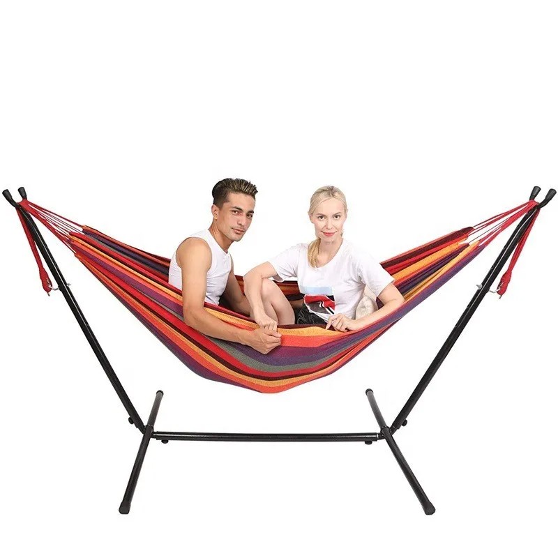 Canvas Outdoor Camping Portable Hammock: Double Children's Indoor/Outdoor Folding Swing