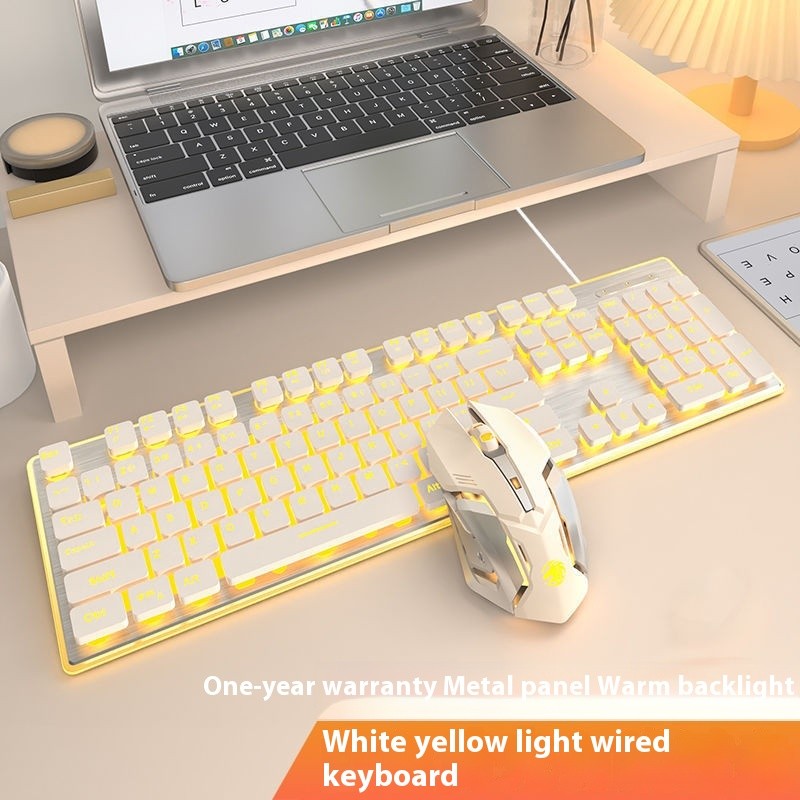 Button Mute Keyboard Wired Comfort Mechanical Feeling Suit