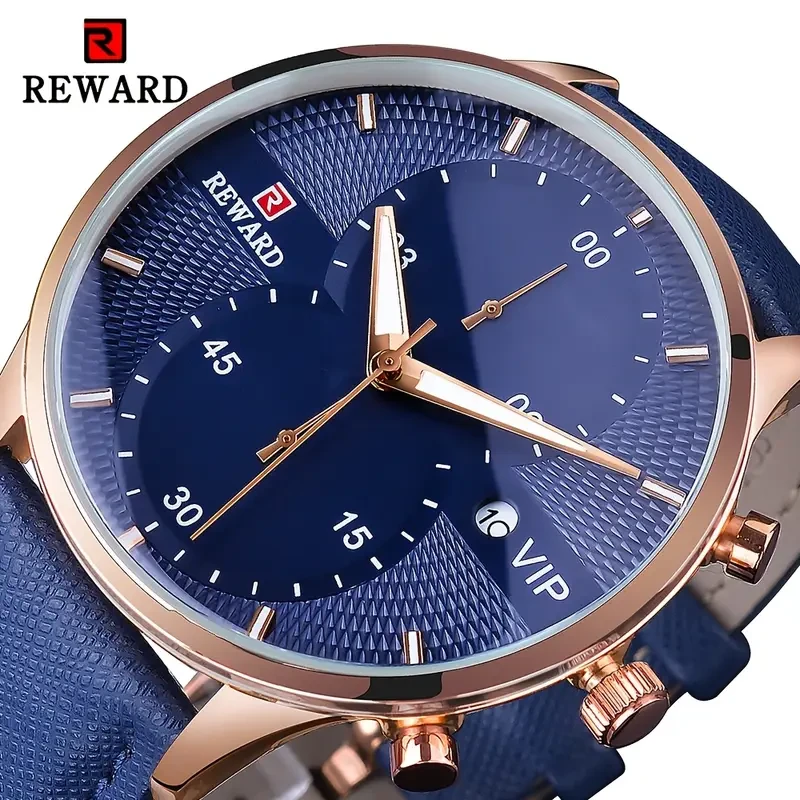 REWARD VIP Men's Luxury Black Golden Quartz Watch