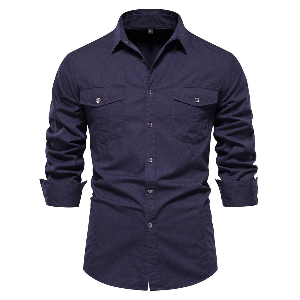 Cargo Long Sleeve Cotton Shirt