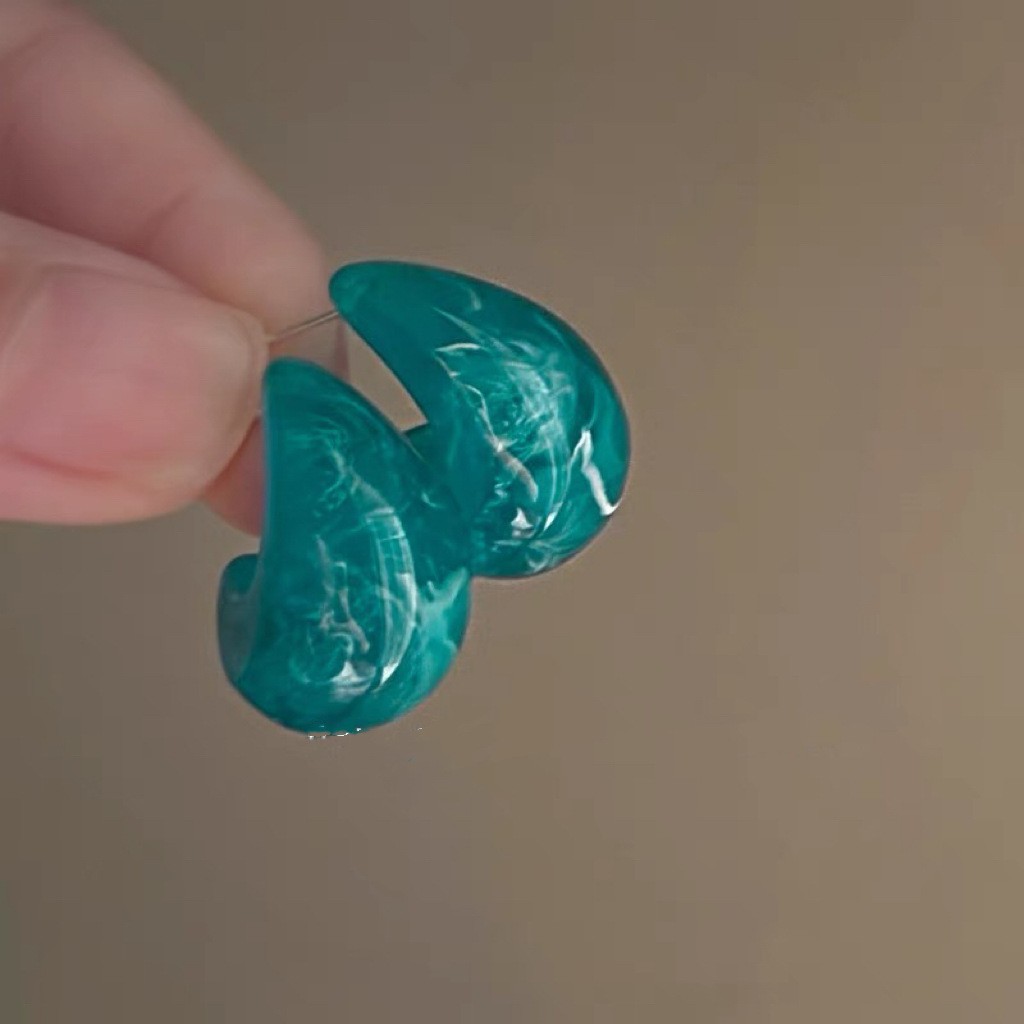 Ice Cream Mint Blue Super Fairy French Retro Acrylic Water Drop Earrings