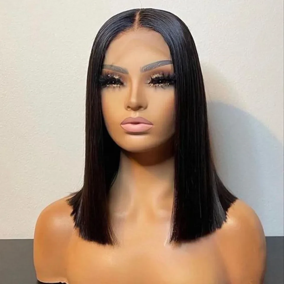 Double Drawn Bone Straight Human Hair Wigs