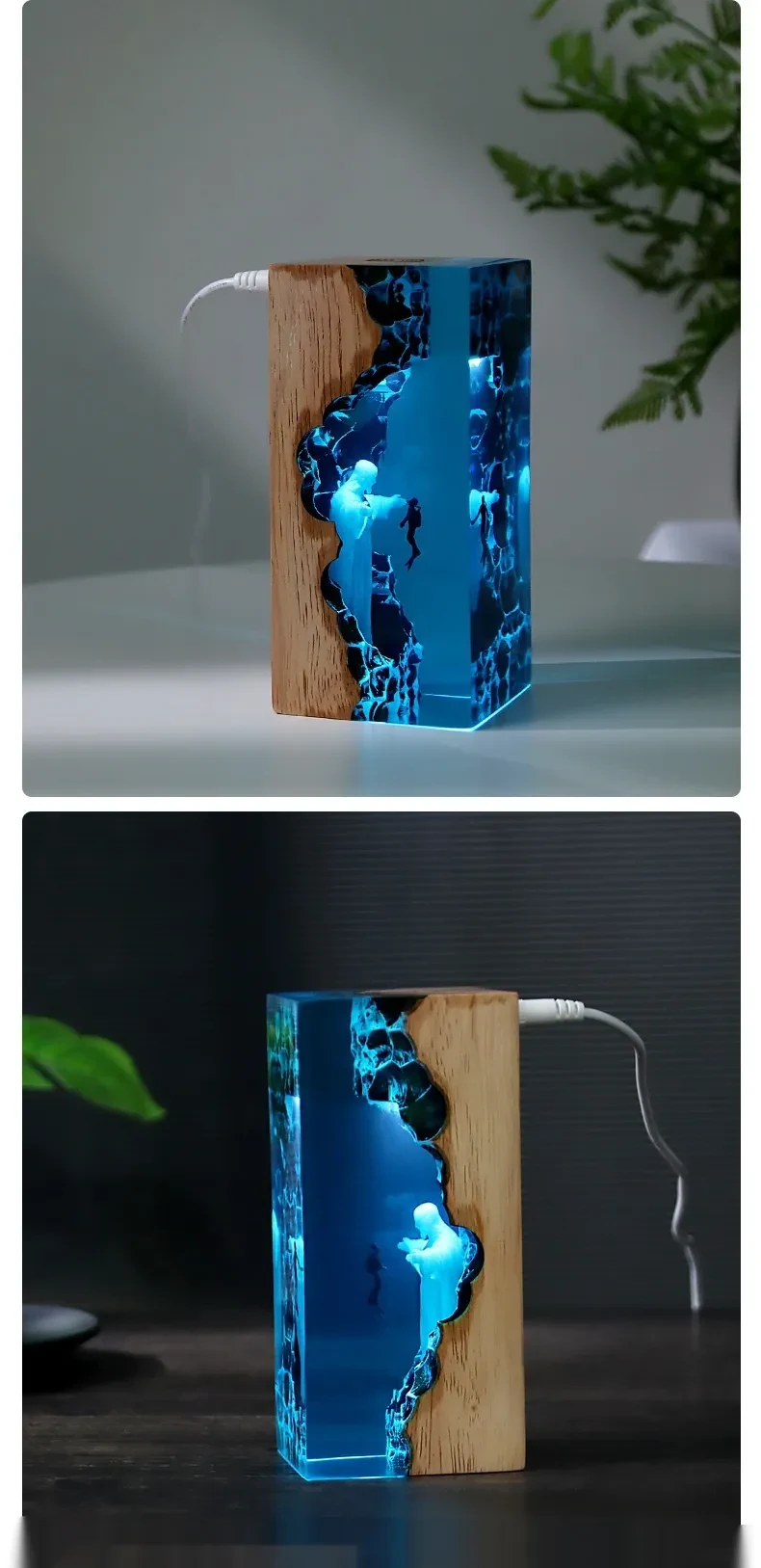 Resin Night Light Jesus Desktop Decoration Crafts