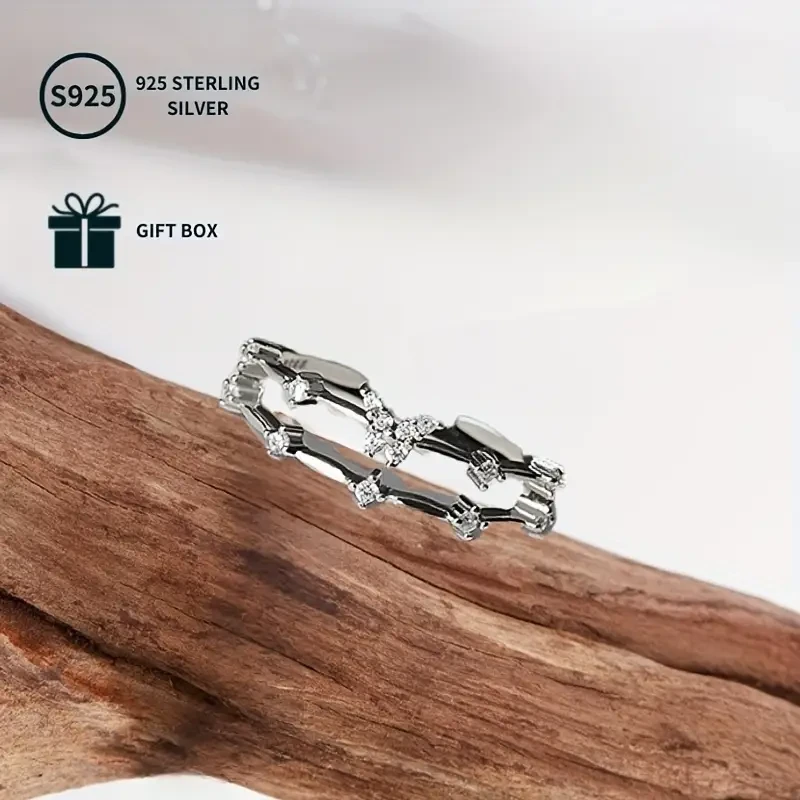 Sterling Silvery Double Layer Butterfly Ring  A Radiant Tribute to Transformation, Grace, and Feminine Elegance