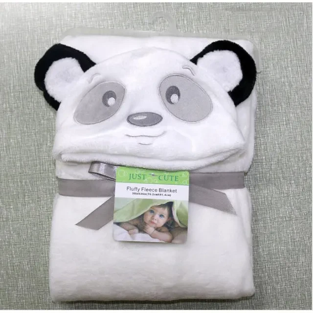 Baby fleece bath towel hooded towels bathrobe