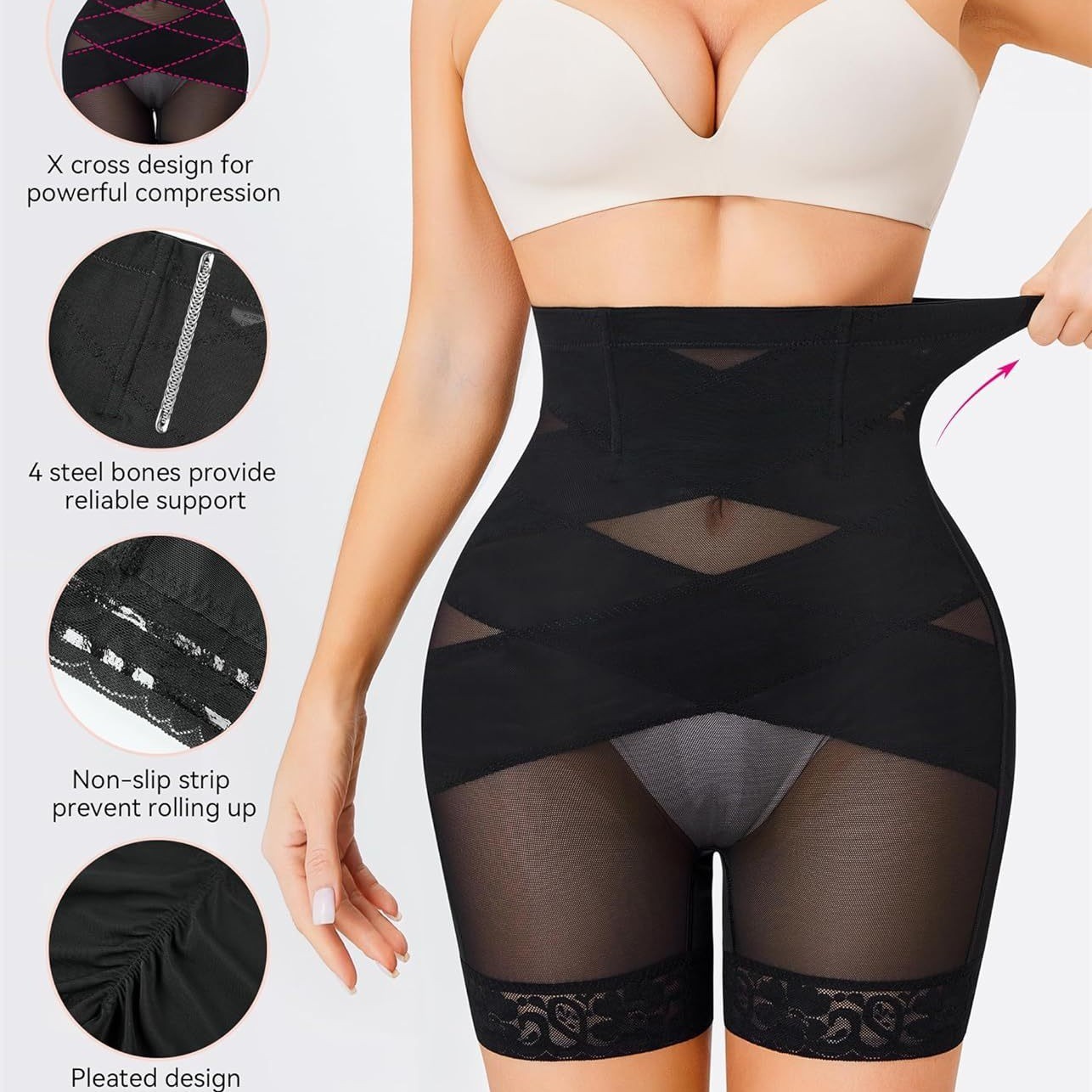 Mesh Lace Breathable Hip Lifting Body Shaping Pants