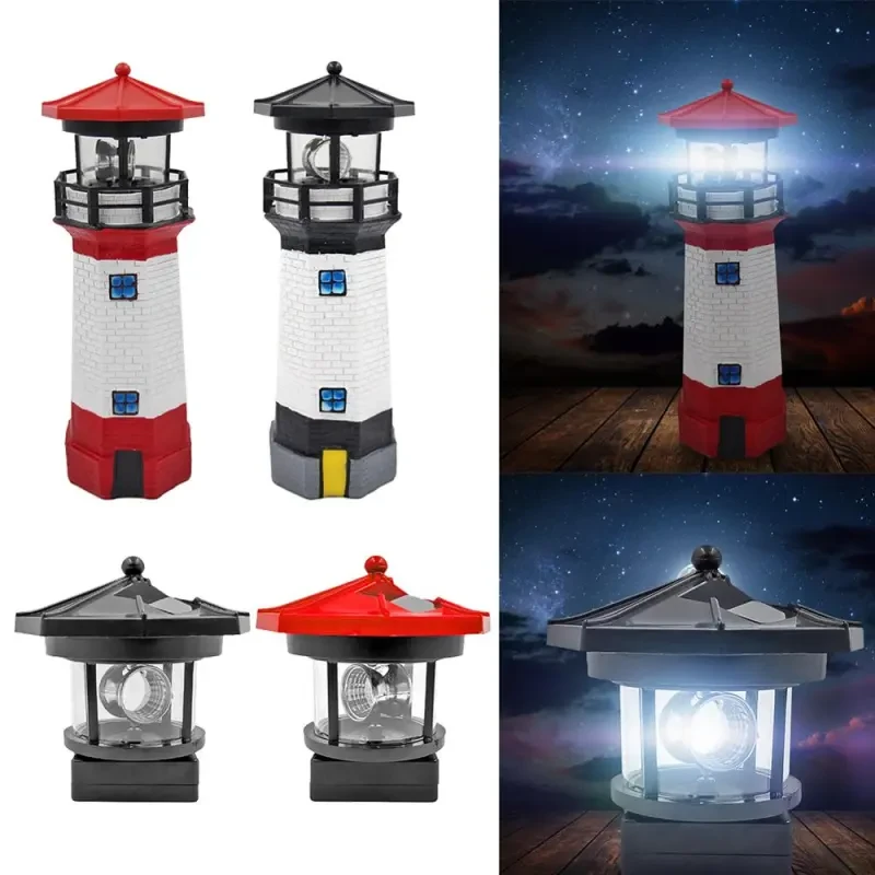 Garden Lighthouse Rotating Light