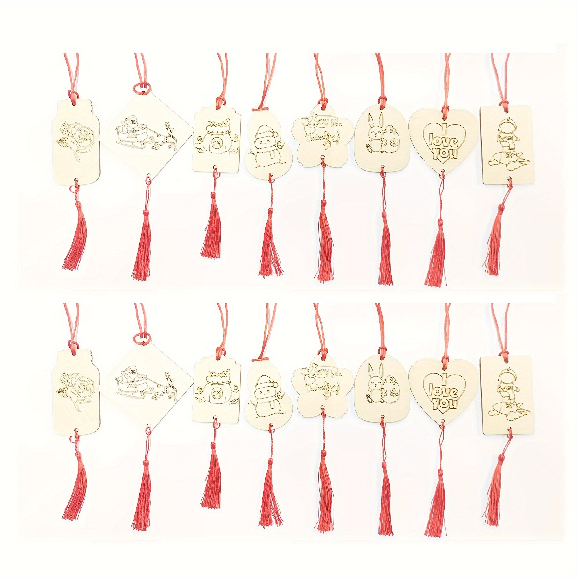 EasyThreed Laser Engraver 18pcs Wood Craft Set  DIY Decoration Materials, Perfect for Gifts & Projects