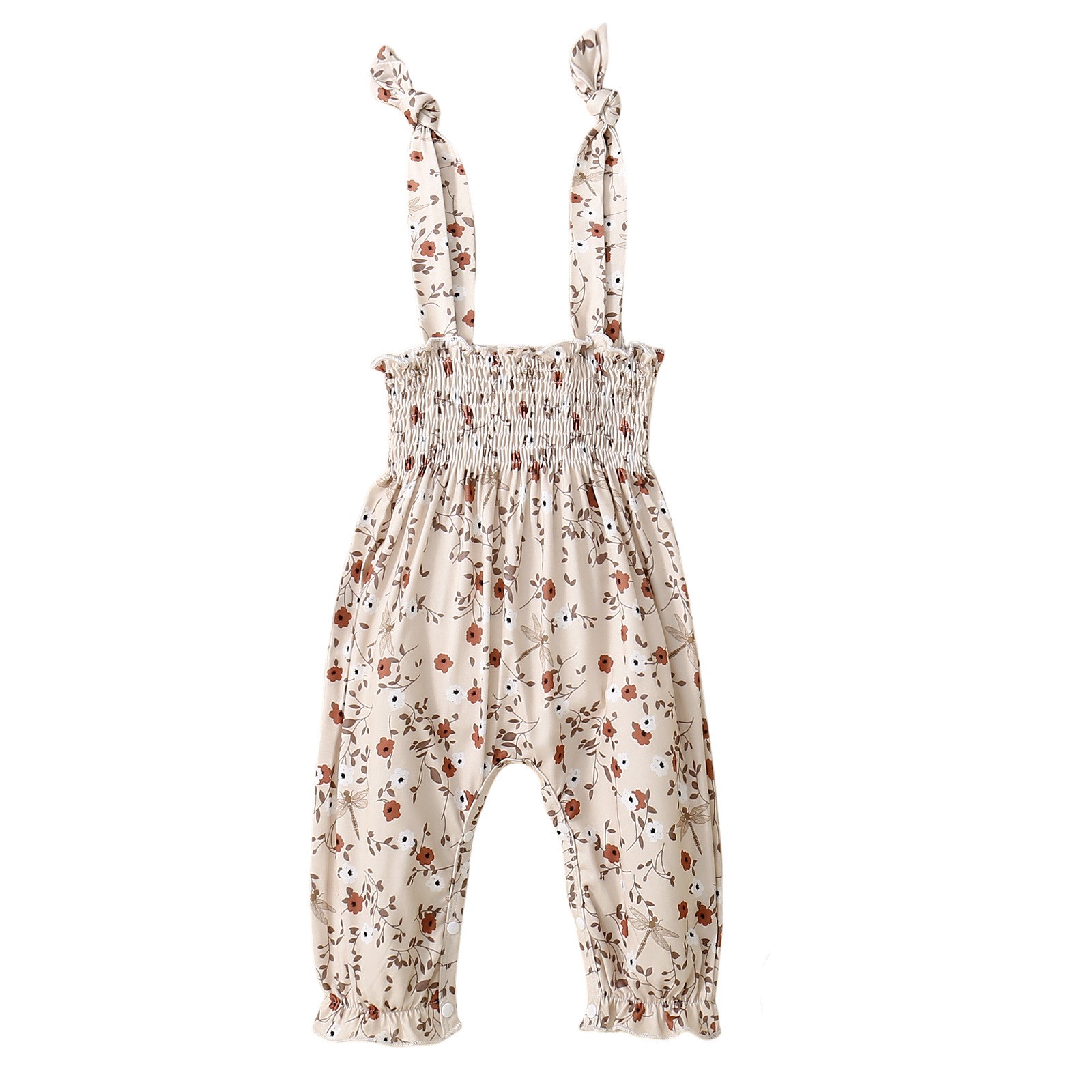 Fashion Girls Floral Strap One-piece Romper