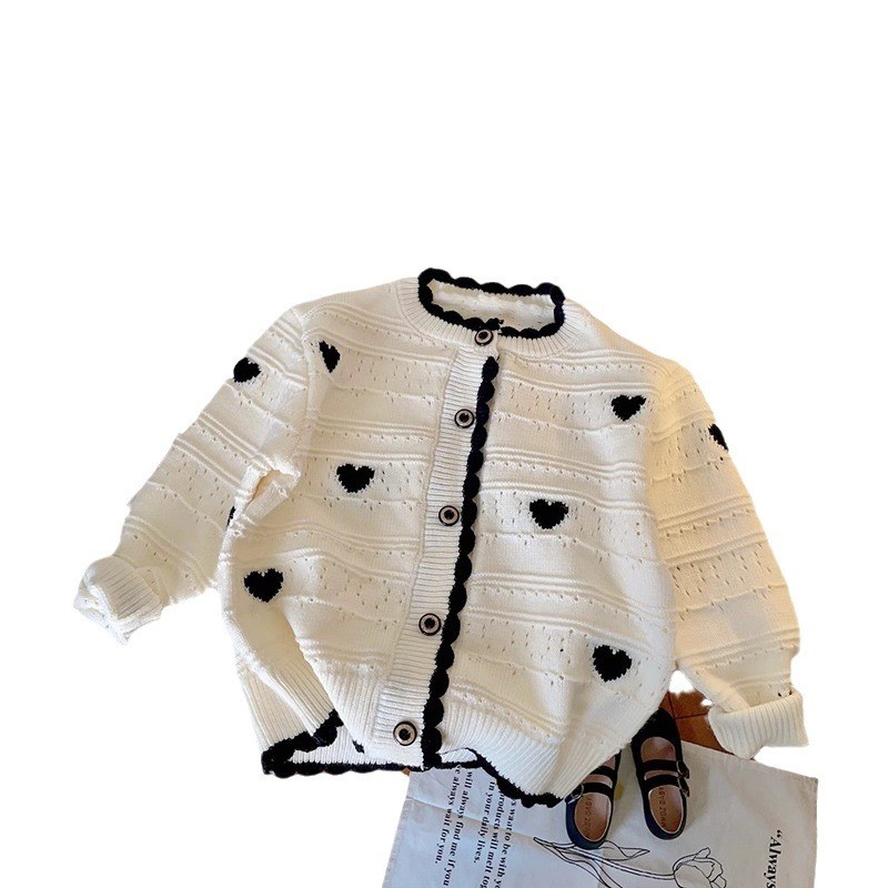 Girl's Love Sweater Cardigan Spring And Autumn Coat