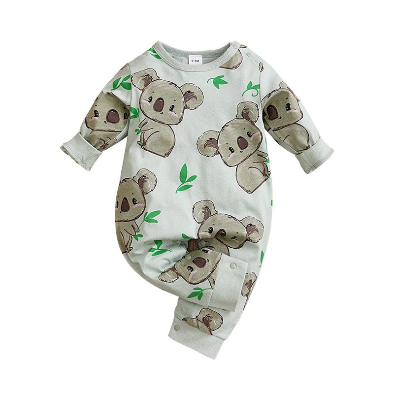 Baby Long Sleeve Clothes Cartoon Animal Jumpsuit