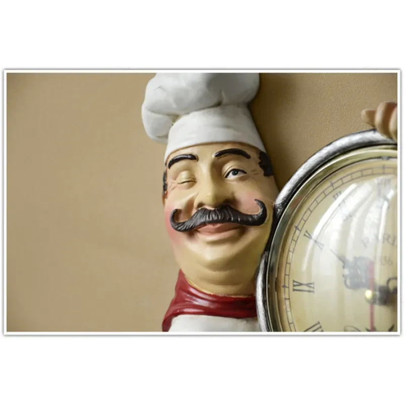 Mural wall clock rural living room