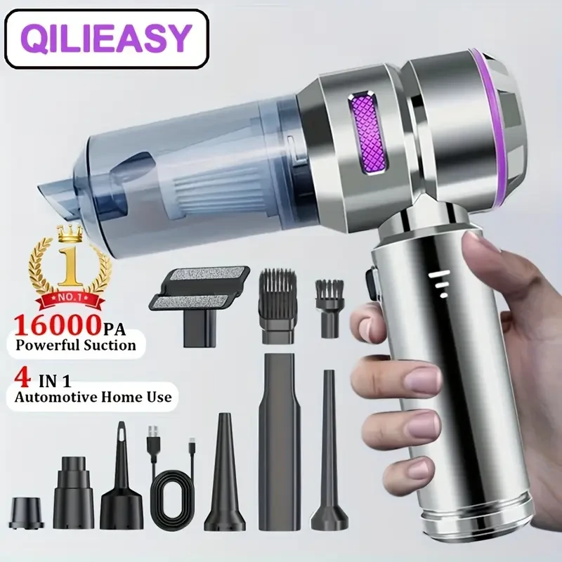 QILIEASY 16000Pa High Suction 4-in-1 Handheld Vacuum