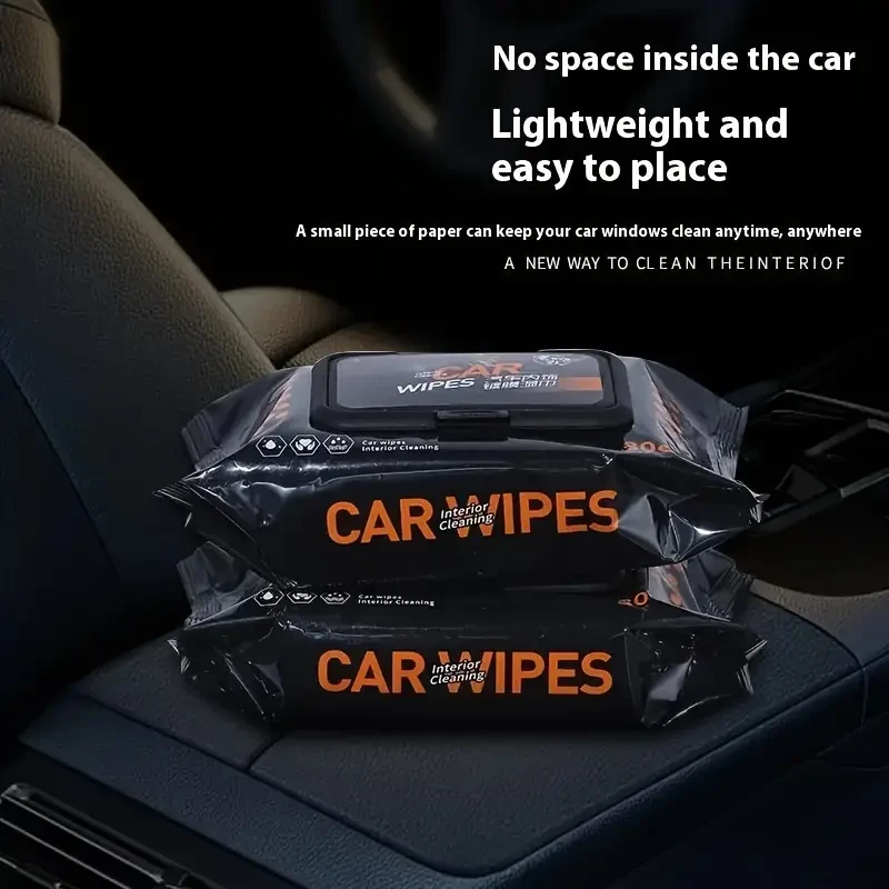 80pcs Multi-Purpose Car Interior Cleaning Wipes