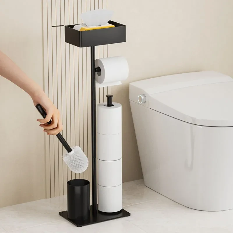 Plastic Free Standing Toilet Roll Holder
