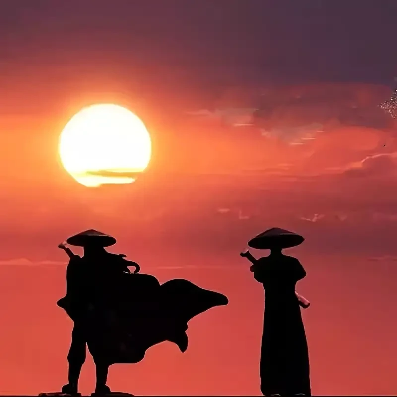 2pcs Ancient Chinese Warrior Car Decorations - Dashboard & Rearview Mirror Set