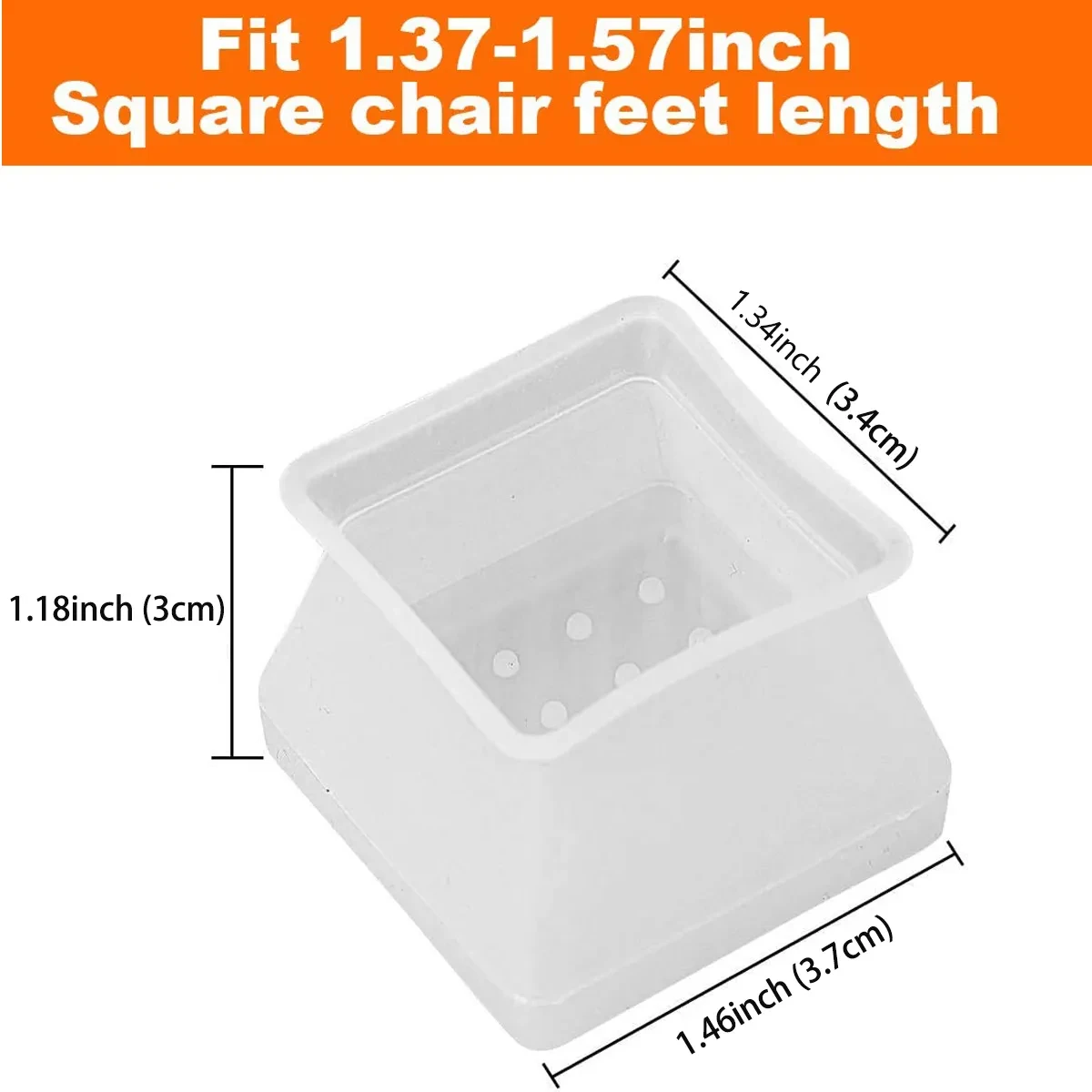 Square floor protectors for chairs