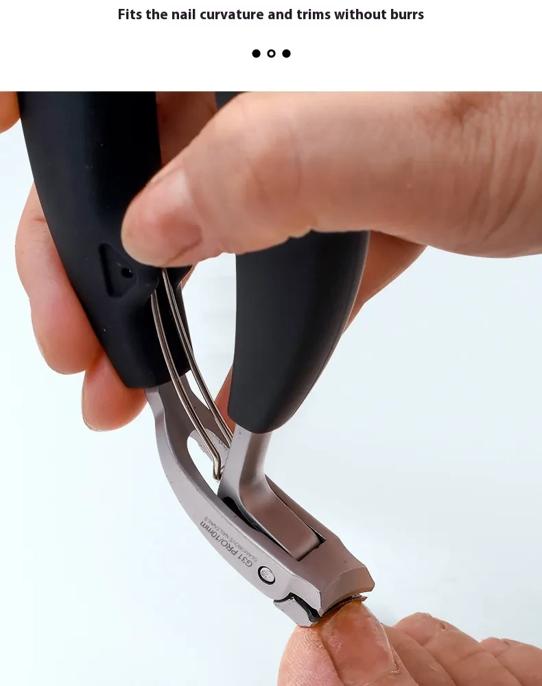 Anti-splash Bevel Elbow Nail Clippers Large Opening Secondary Blade Nail Clippers Pruning