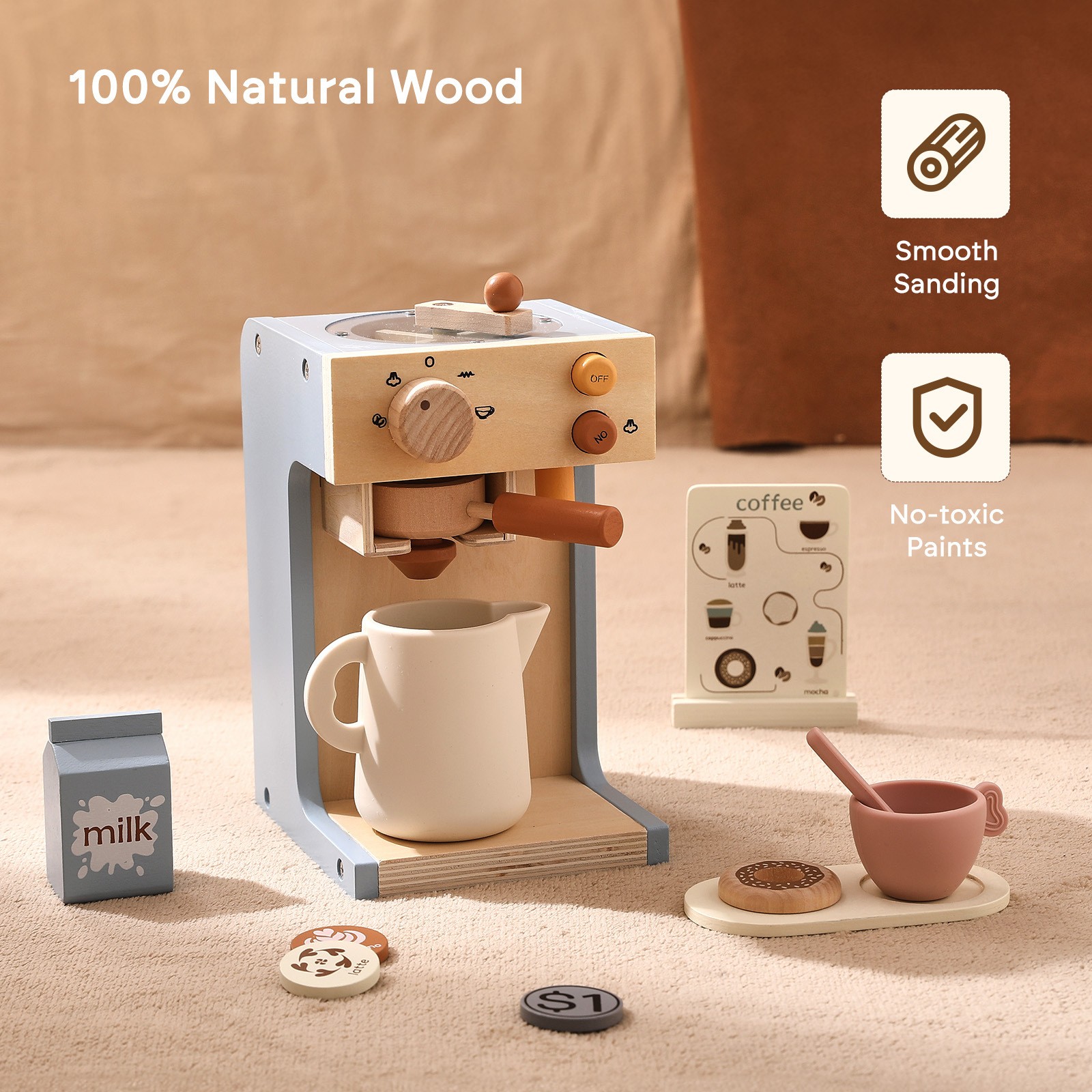 Mini Kitchen Coffee Machine Model Toys
