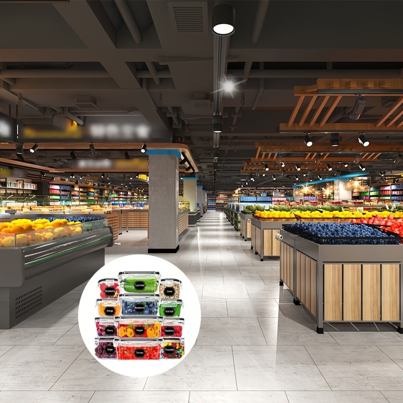 12pcs BPA-Free Leak-Proof Food Storage Set  Airtight Containers with Snap Lock, Microwave Safe, Ideal for Supermarket Use, Perfect for Eid Al-Adha Mubarak