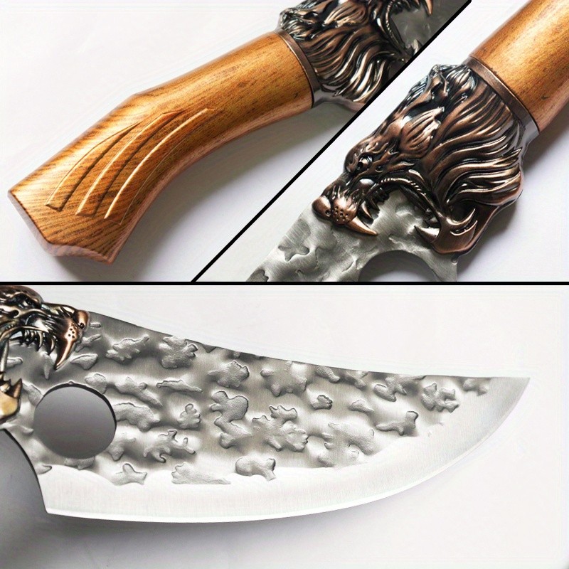 7-Piece Handmade Forged Knife Professional Kitchen Chef Knife Set  Stainless Steel Chef Knife, Utility Knife, Boning Knife, Cutting Knife, Fish Knife, Butcher Knife, Kitchen Scissors