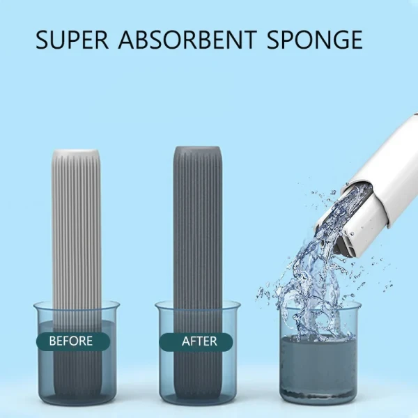 New Portable Self-NSqueeze Mini Mop, Lazy Hand Wash-Free Strong Absorbent Mop Multifunction Portable Squeeze Cleaning Mop Desk Window Glass Cleaner Kitchen Car Sponge Cleaning Mop Home Cleaning Tools