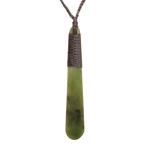 Greenstone Teardrop Pendant Necklace