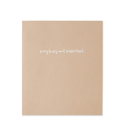 Very Busy and Important | A5 Notebook by Emma Kate Co.