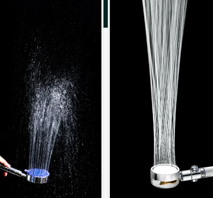 propeller driven shower head