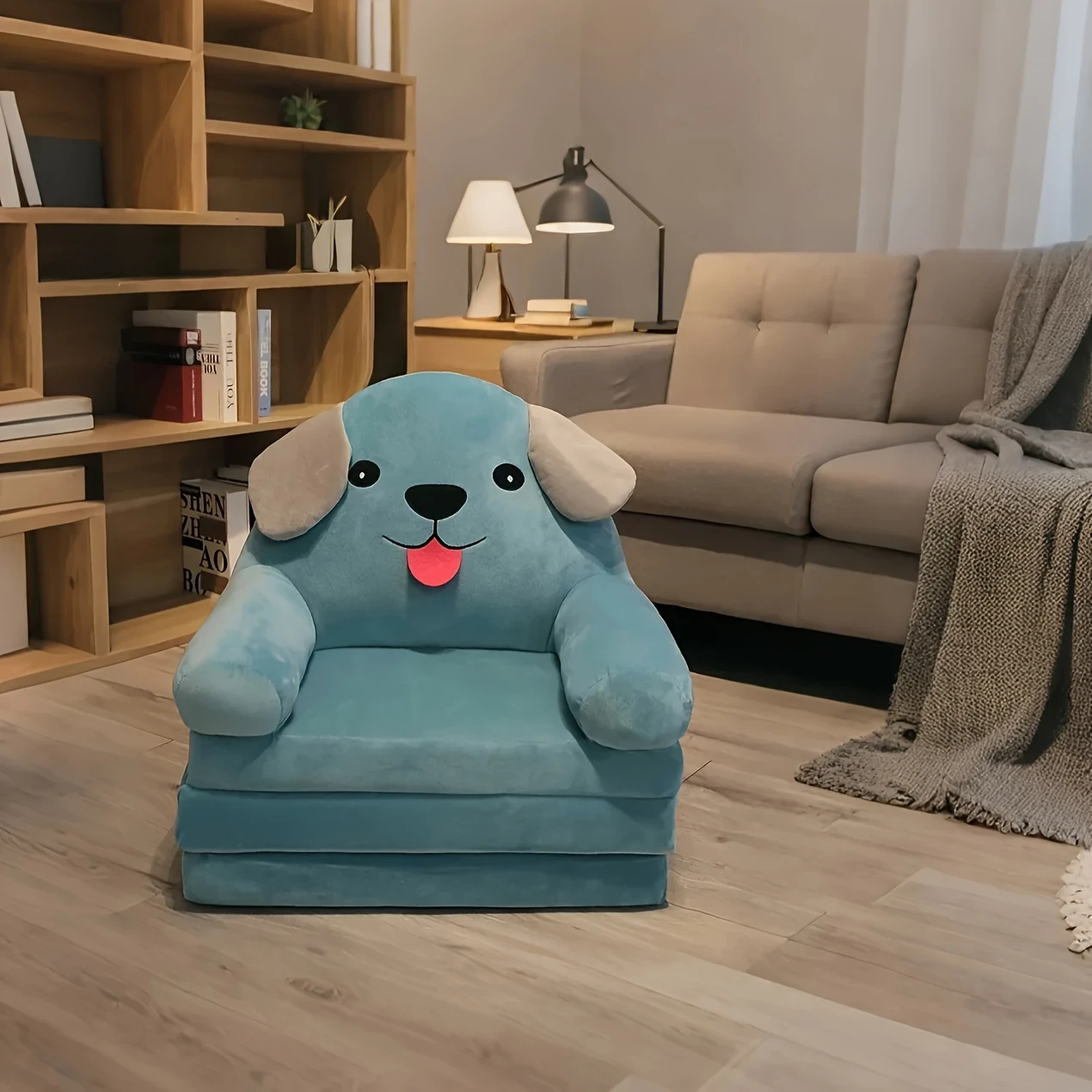 Foldable Sofa Bed Ergonomic Sofa Chair, Disassemble & Washable, Perfect for Bedroom & Living Room